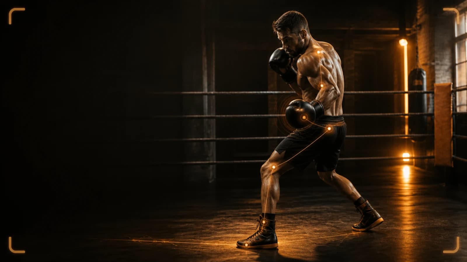 يتتبع Boxing AI مسار اللكمة الصاعدة القصير من القدم إلى القفاز